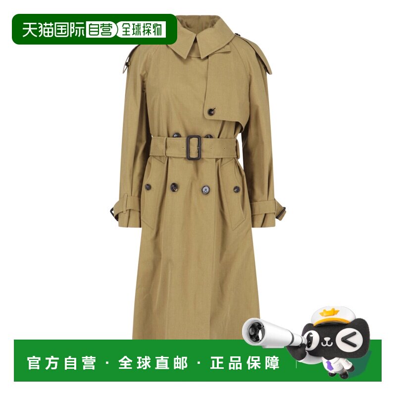 香港直邮Burberry 巴宝莉 女士 Fitzrovia 泥浆色帆布风衣 811855