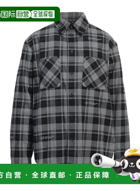 1h可退 香港直邮off-white 男士 格纹衬衫 grey灰色 舒适时尚