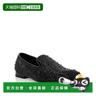 自营 philipp plein莫卡辛水晶 - 黑色 美国奥莱直发男鞋乐福鞋