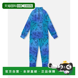 自营deux par deuxTwo-Piece Thermal Underwear Set Blue Gradie
