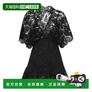 黑色 香港直邮CHLOÉ AW2025 25WHT68412001 蕾丝荷叶 女士连衣裙