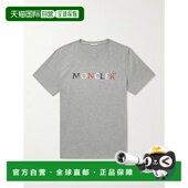 香港直邮Moncler 盟可睐 男士 1h可退 徽标印花棉针织T恤 8C00043