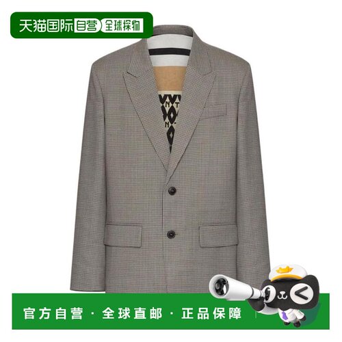 香港直邮VALENTINO 男士夹克 WV3CEC057H0094 SS2022 灰色 排扣西