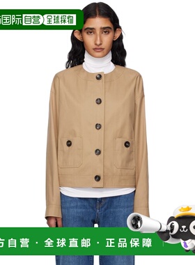 1h可退 香港直邮MaxMara 麦斯玛拉 女士 驼色 Biavo 夹克 2526046