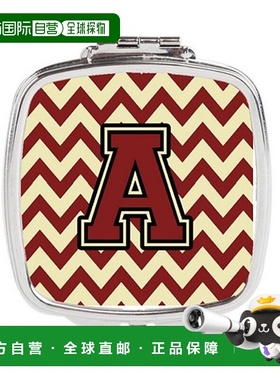 自营 Carolines Treasures CJ1061-ASCM 字母 A 雪佛龙栗色正品