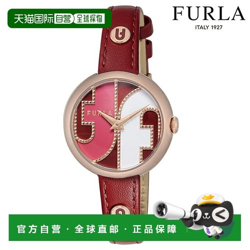 日本直邮FURLA Cozy 石英电池供电手表女士WW00005016L3指针式红