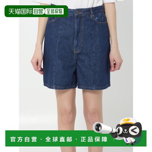 1h可退 香港直邮Marine Serre 女士 MIDNIGHT 牛仔短裤 WSH018ARD