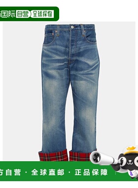 1h可退 香港直邮Junya Watanabe 渡边淳弥 女士 格纹中腰直筒男友