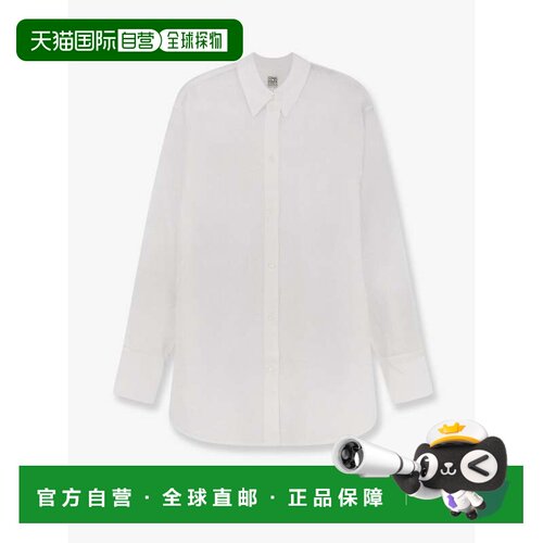 香港直邮toteme 女士 宽松款夏装棉质亚麻衬衫 253WRT0522FB0458