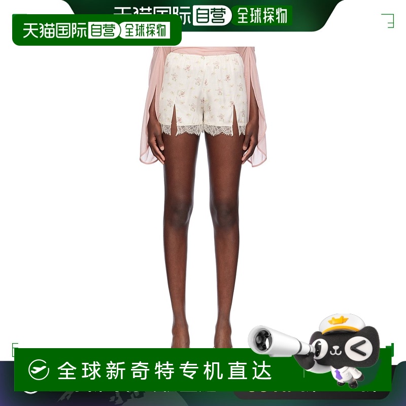 香港直邮Blumarine 蓝色情人 女士 灰白色 Floral 短裤 A444P074A