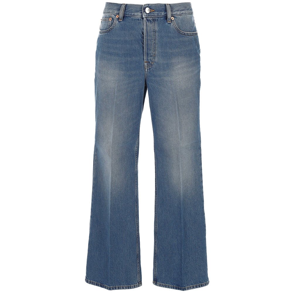 GUCCI 女士牛仔裤 817989XDC8T4011 SS2025 蓝色 Denim jeans
