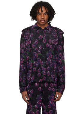 潮奢 Burberry 巴宝莉 男士 黑色 Cherry 衬衫 8086752