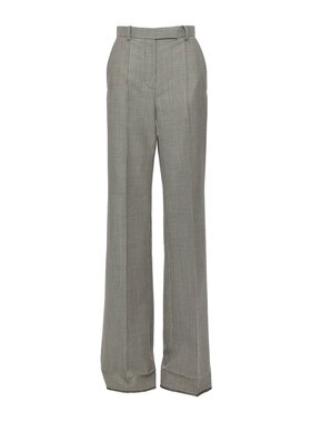 VALENTINO 女士休闲裤 BRB6S09Q10AN AW2025 灰色 腰带袢休闲裤