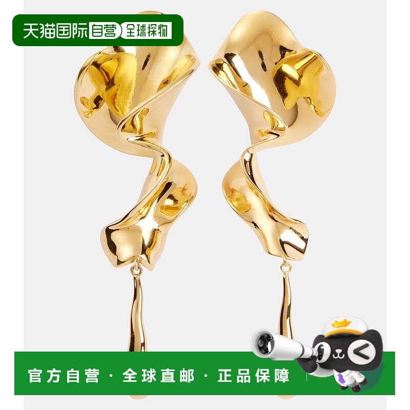 1h可退 香港直邮KHAITE 女士 Tidal 镀金耳环 metal金属色 舒适时