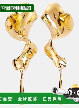 1h可退 香港直邮KHAITE 女士 Tidal 镀金耳环 metal金属色 舒适时