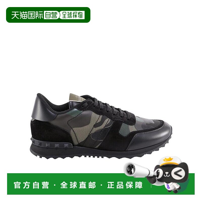 香港直邮VALENTINO 男士运动鞋 XY2S0723TCCW42 CO 黑色 迷彩铆钉