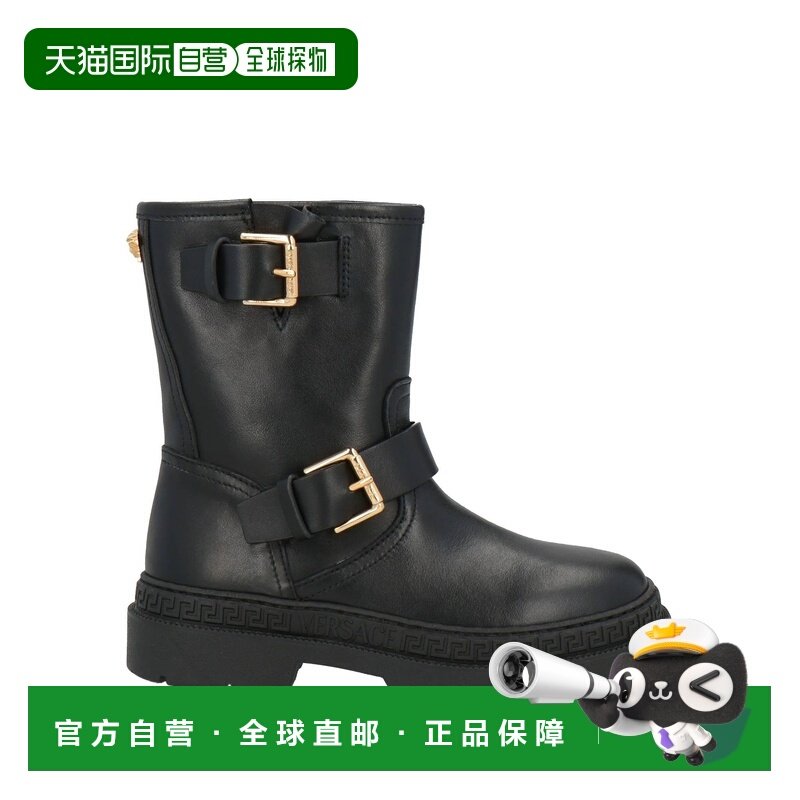 1h可退 香港直邮versace 女童 脚踝靴童鞋 black黑色 舒适时尚,童鞋/婴儿鞋/亲子鞋,皮靴,淘宝优惠券,粉丝福利购,淘宝优惠卷
