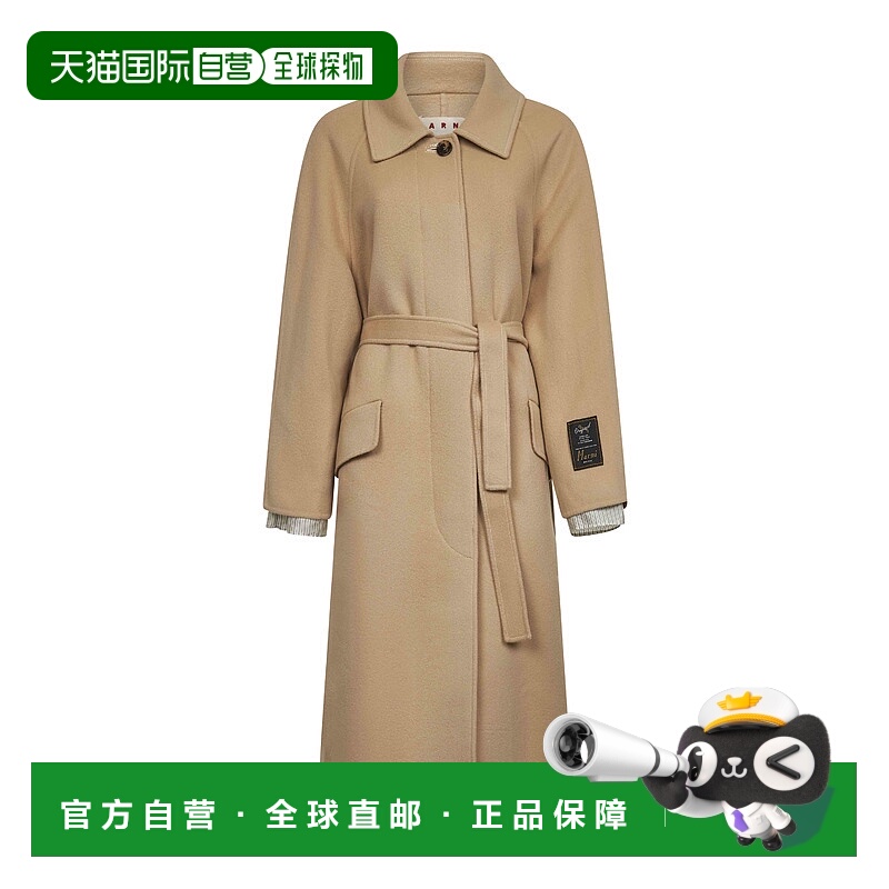 香港直邮MARNI 女士大衣 CPMA0260KUUTWA2100W26 AW2025 驼色