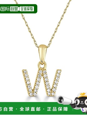 自营 sabrina14k 金和钻石初始项链 - 黄色 w 美国奥莱直发