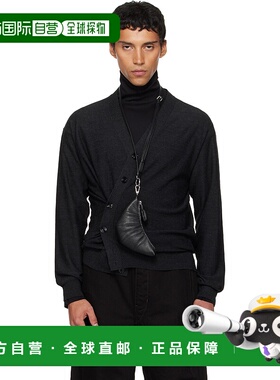 1h可退 香港直邮Lemaire 男士 灰色 Relaxed Twisted 开衫 TO1082