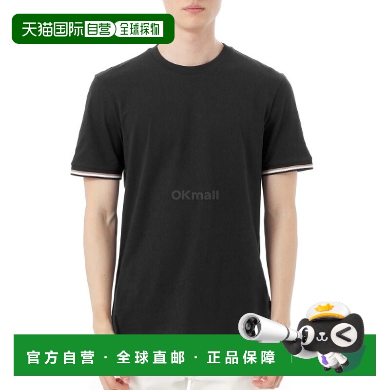 韩国直邮HUGO BOSS 带标志性条纹袖口的棉质针织 T 恤（50501097-