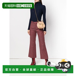 花色 香港直邮CHLOÉ AW2025 C18APA100679I0 格纹九分 女士休闲裤