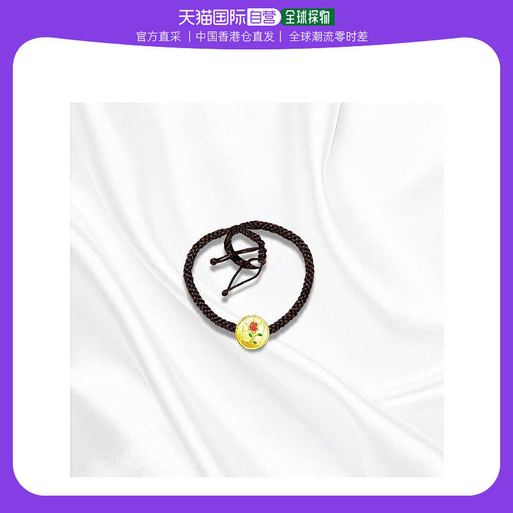 香港直邮香港迪士尼限定周大福 迪士尼城堡系列足金工艺精品玫瑰