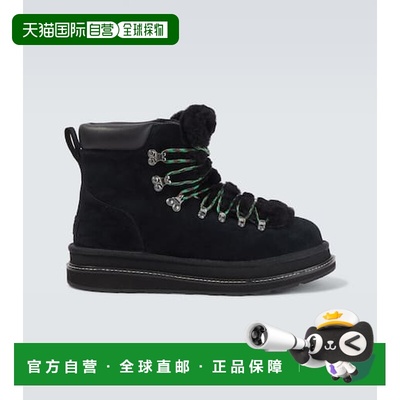 1h可退 香港直邮潮奢 Sacai 男士 x UGG 绒面革毛羊皮登山靴男鞋