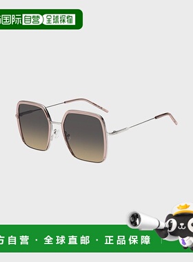 自营欧洲直邮HUGO BOSS雨果BOSS BLACK 粉色醋酸纤维和银钢太阳镜