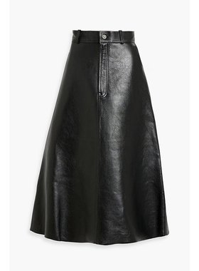 潮奢 Balenciaga 巴黎世家 女士 皮革中长半身裙 641264TKS25