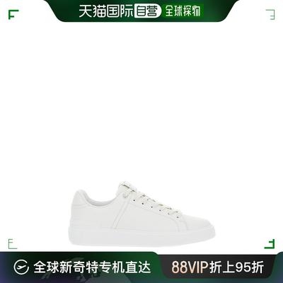 香港直邮潮奢 Balmain 巴尔曼 男士 'B-Court' 白色低帮带Logo拼