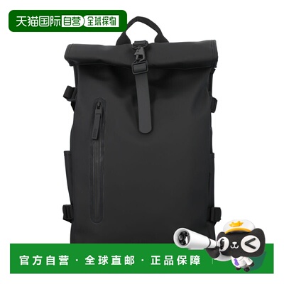 欧洲直邮RAINS 户外背包 26A1459001 AW2026 黑色 Rains Rolltop
