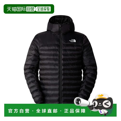 自营欧洲直邮The North Face北面 Terra Peak男士黑色尼龙连帽羽