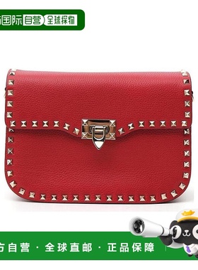 【99新未使用】香港直邮Valentino 红色Rockstud斜挎包 QW1B0C25V