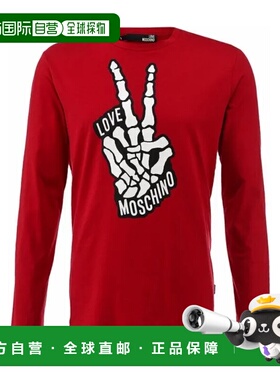 1h可退 香港直邮MOSCHINO 男士T恤 M44452VM3448P12 AW2022 红色