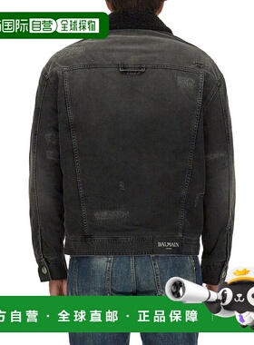 香港直邮BALMAIN 男士夹克 DH1TC315DE680PC AW2024 黑色 长袖牛