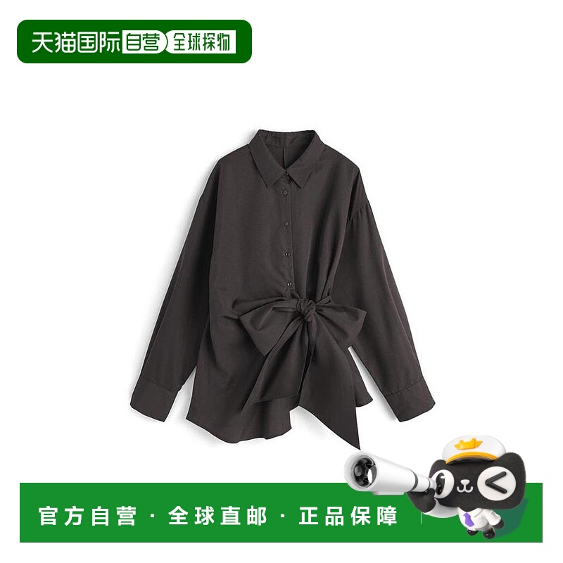 日本直邮日潮 GRL不对称丝带束腰上衣al312