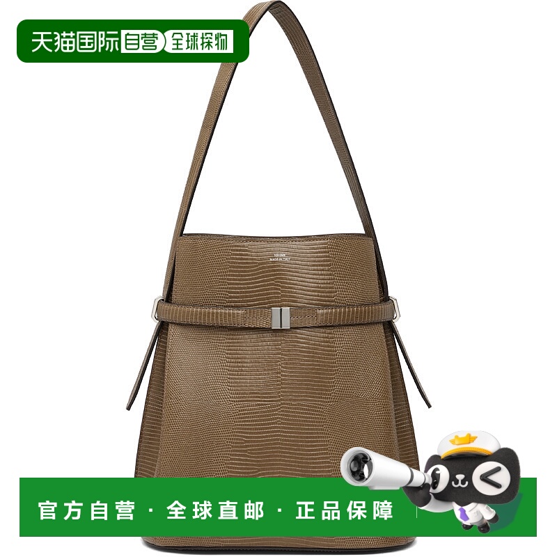 1h可退 香港直邮潮奢 TOTÊME 女士 卡其色 Belted Lizard-Embosse