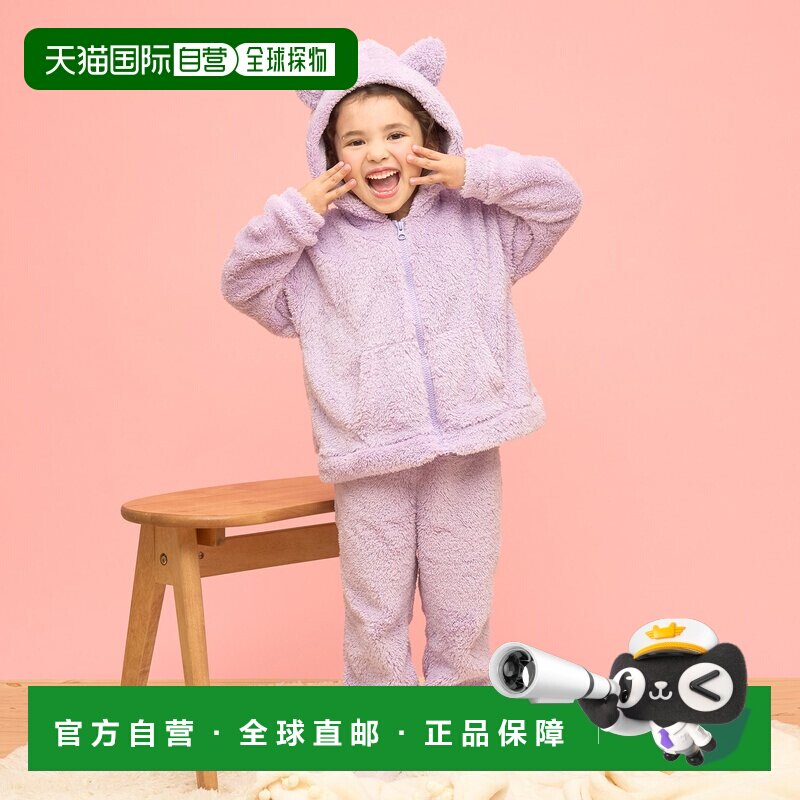 日本直邮KP品牌官方发货女童兔子猫咪造型耳朵连帽卫衣套装毛绒居