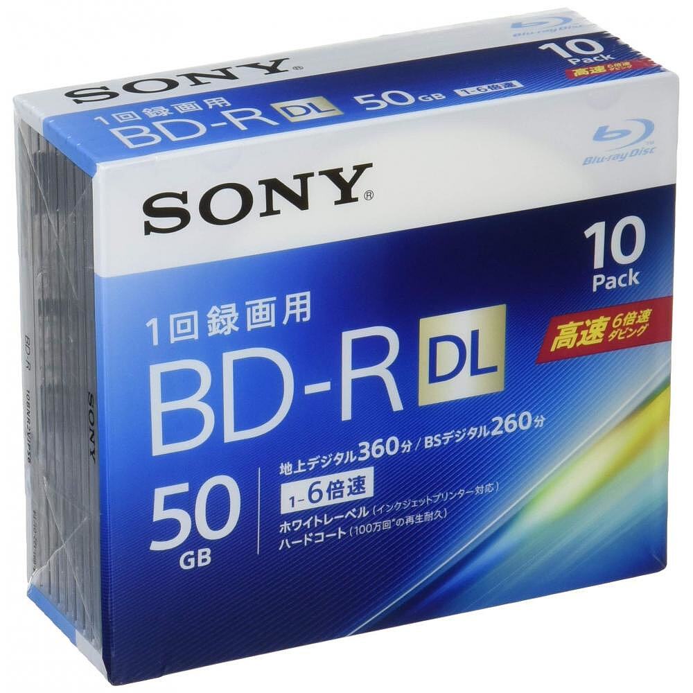 日本直邮Sony索尼蓝光碟片10BNR2VJPS6蓝光碟2层6倍速度10包