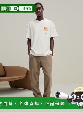 自营 hugo boss橙色印花棉质针织 T 恤 - 白色 美国奥莱直发男装