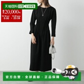 女士长袖 船领褶皱连衣裙尺码 100 日本直邮MEIMEIJ M4IA07