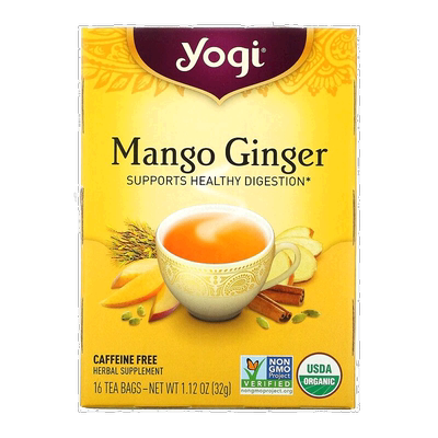 香港直发Yogi Tea芒果姜茶温和细腻草本维c取浓香助于消化32g茶叶