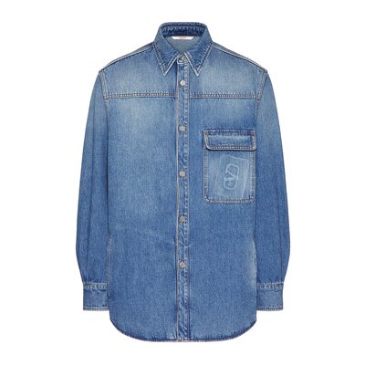 Valentino VLOGO SIGNATURE牛仔衬衫 VDB02H9EW