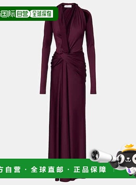 香港直邮VICTORIA BECKHAM 维多利亚 贝克汉姆 女士 褶皱针织礼服