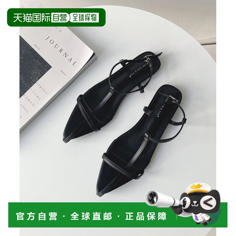 自营 AS KNOW AS plus 女士细带尖头平底凉鞋 ZＷ7820单鞋 - 实物图