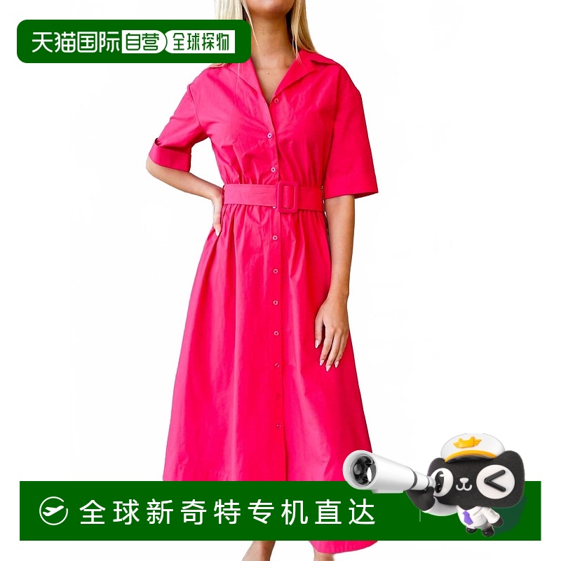 自营 rosie assoulin简洋红衬衫连衣裙 【美国奥莱】直发衬衫裙