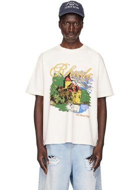 Rhude|灰白色“Chateau Alpes” T 恤