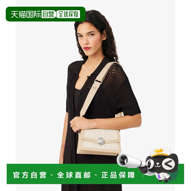 日本直邮LACOSTE 女士 网球球主题棉质帆布斜挎包 NF5242PB单肩包图片