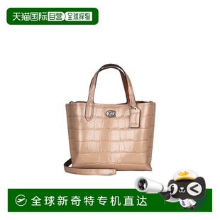 专柜款 香港直邮COACH 女士皮质单肩手提包蔻驰托特包背包